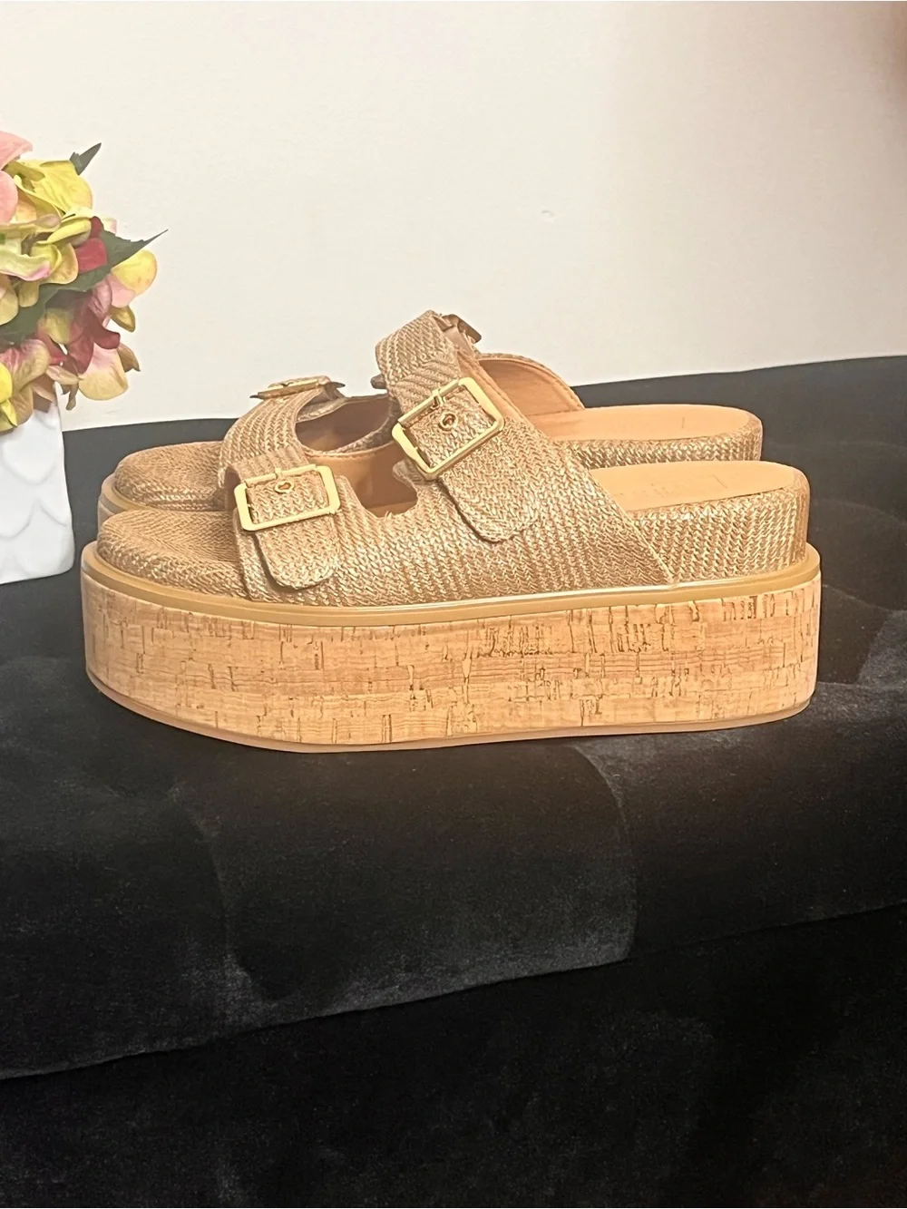 Shushop Platform Slide Sandals